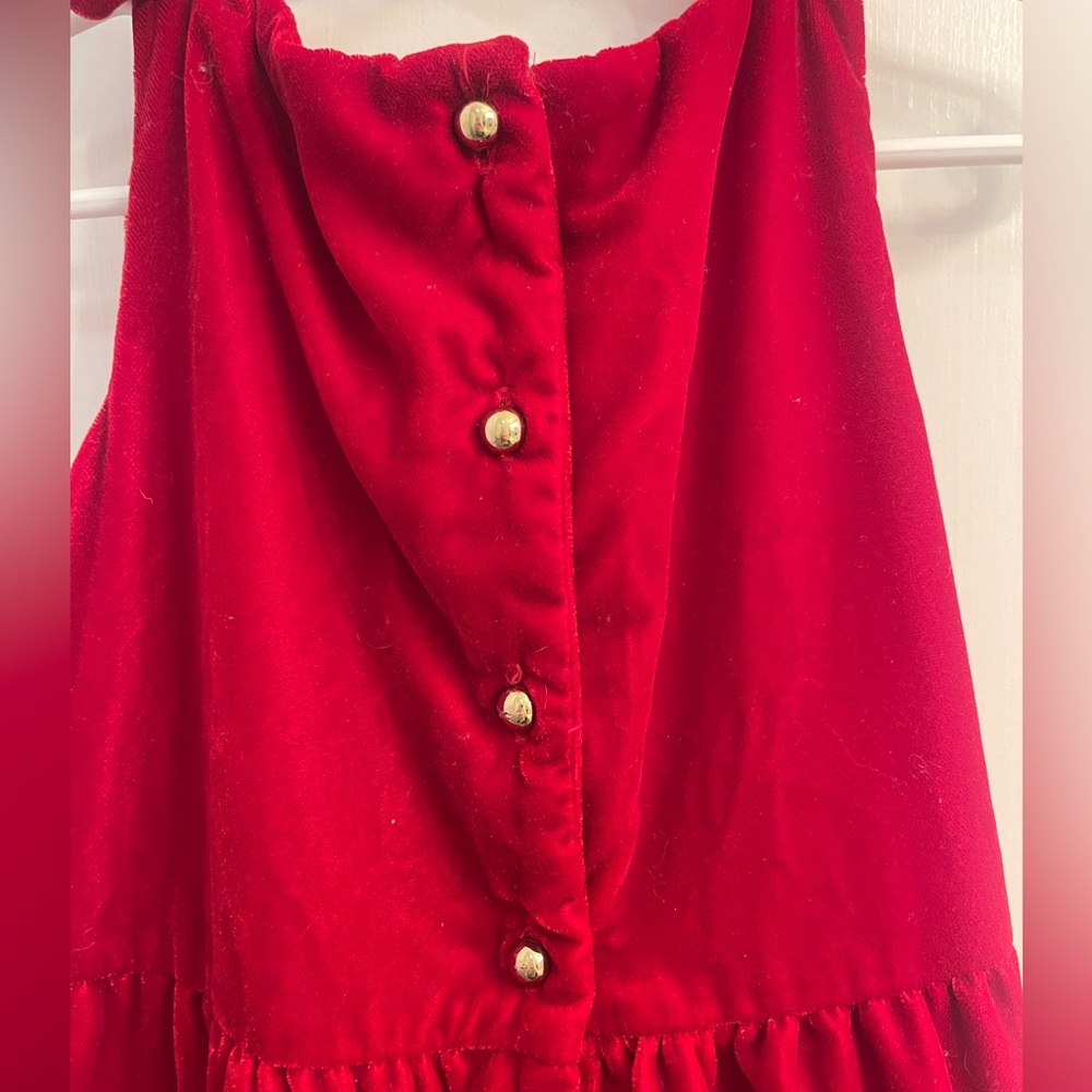 Janie and Jack Ruby Tiered Velvet Dress - Picture 5 of 6